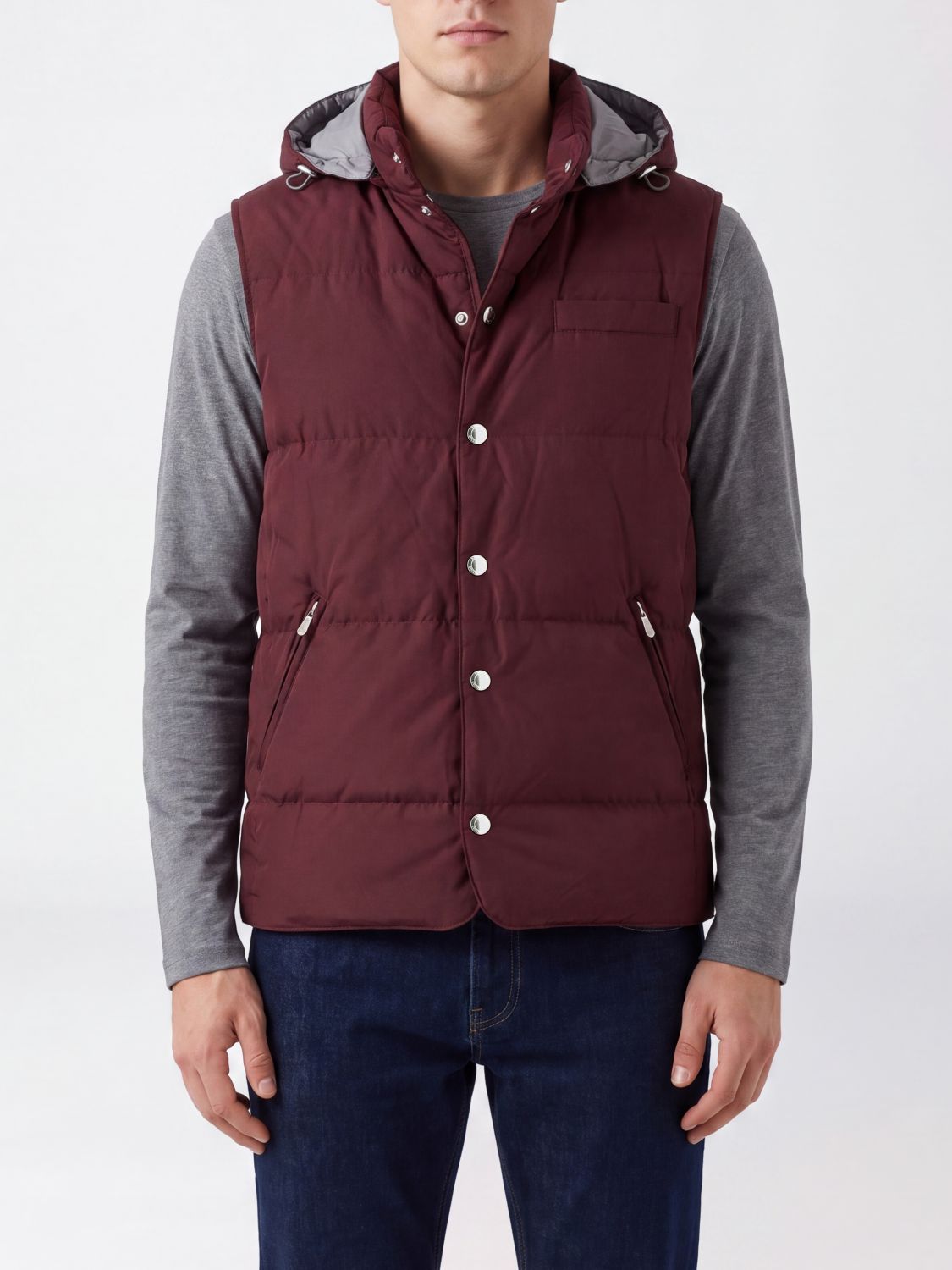 BRUNELLO CUCINELLI Jacket Men color Burgundy