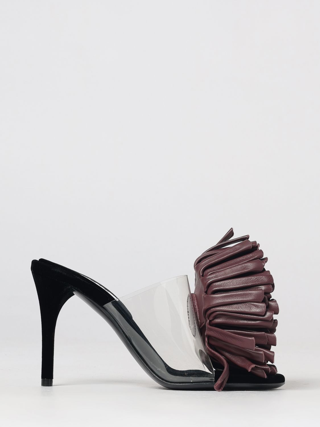 ALAÏA Lammleder-Mules mit Fransen und hohem Stiletto-Absatz