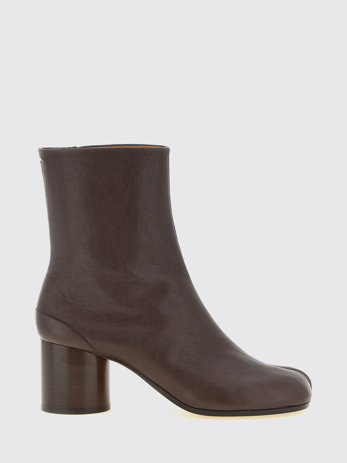 MAISON MARGIELA Tabi Lambskin Ankle Boots with Cylindrical Heel