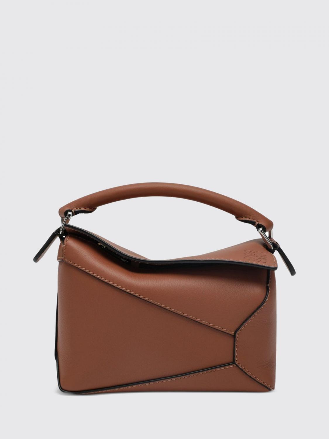 LOEWE Puzzle Edge Mini Smooth Calfskin Leather Top Handle Bag
