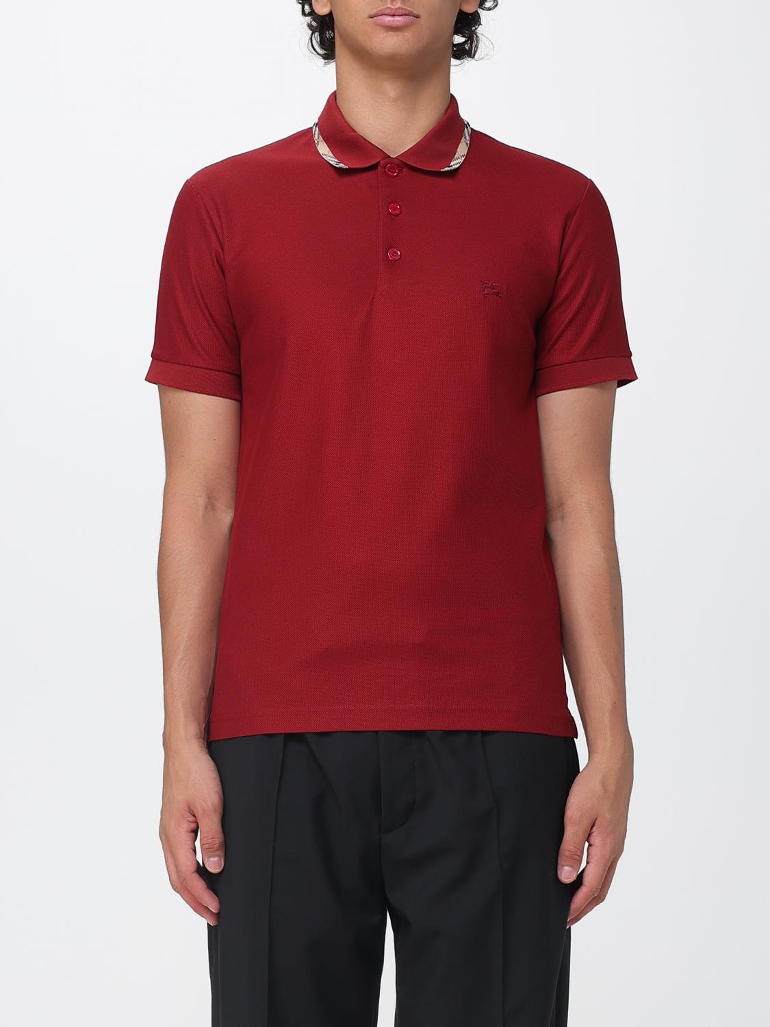 BURBERRY Contrast-Trimmed Cotton Polo Shirt with EKD Logo