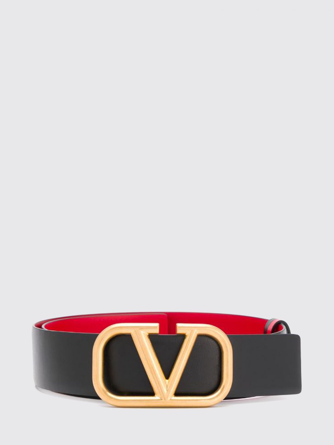 VALENTINO GARAVANI Cintura VLogo Signature reversibile in pelle di vitello liscia
