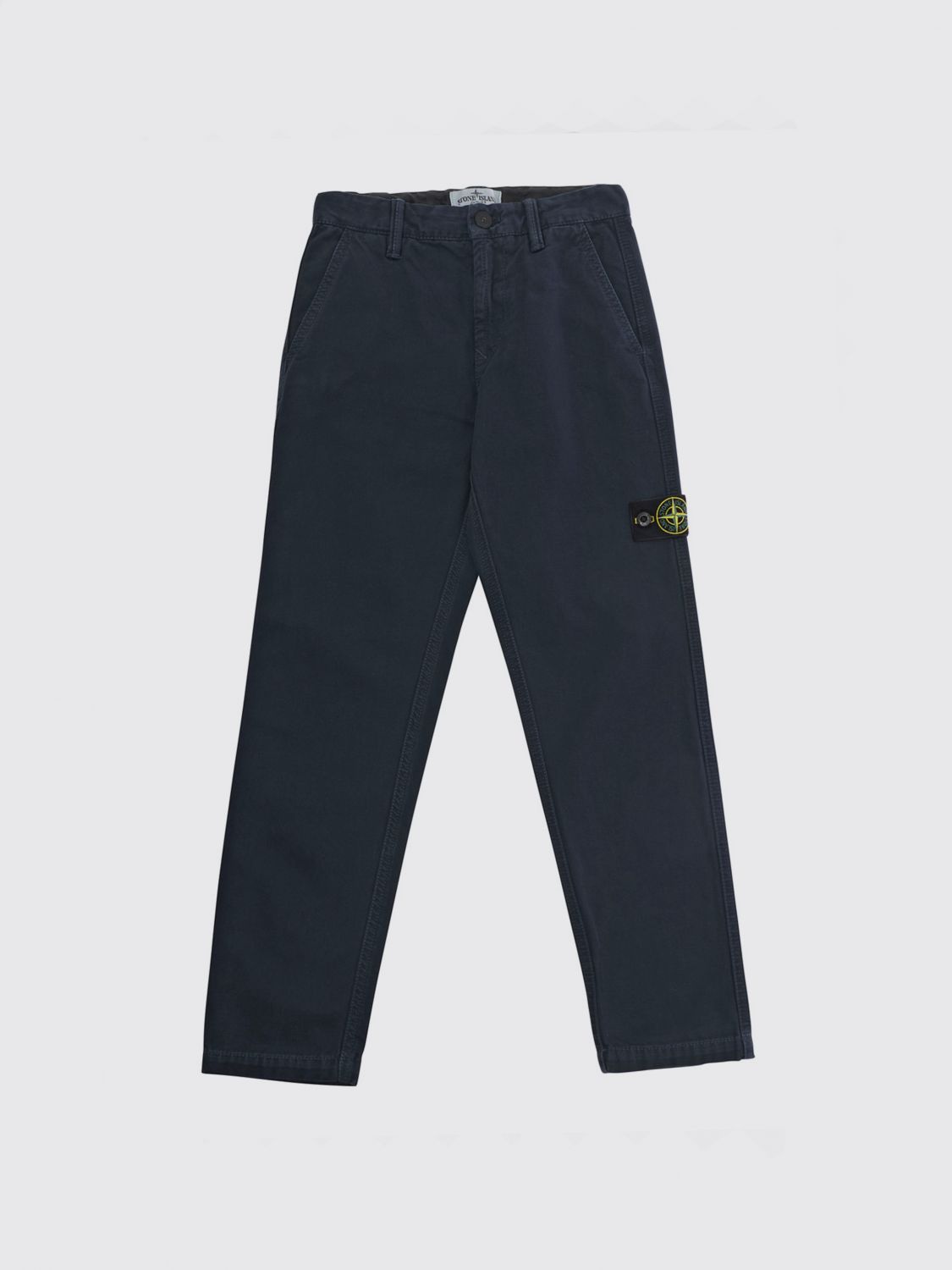 STONE ISLAND JUNIOR Slim-Fit-Hose für Jungen aus Baumwolle mit Logo