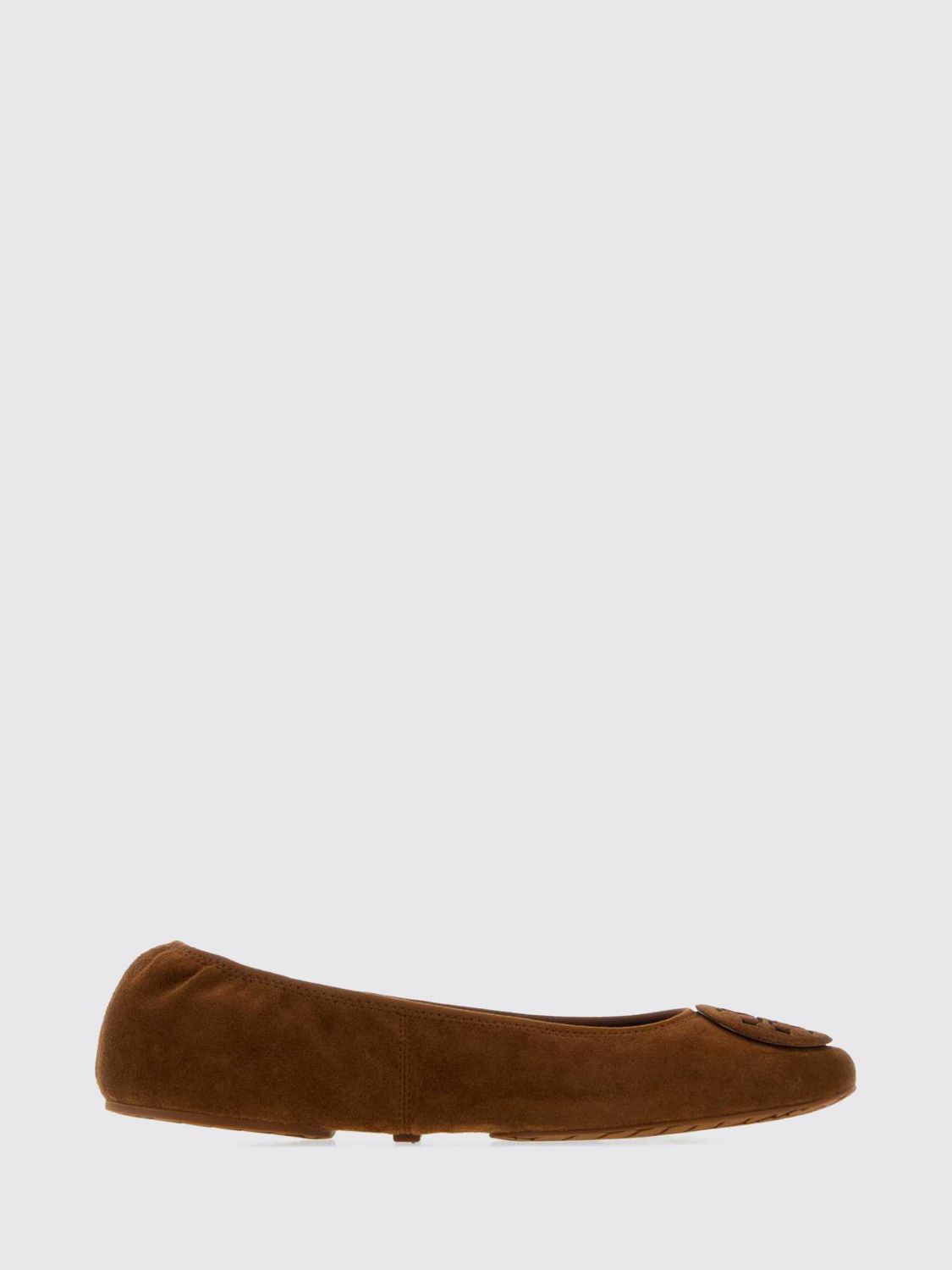 Tory Burch Reva Suede Ballet Flats with Double T Logo