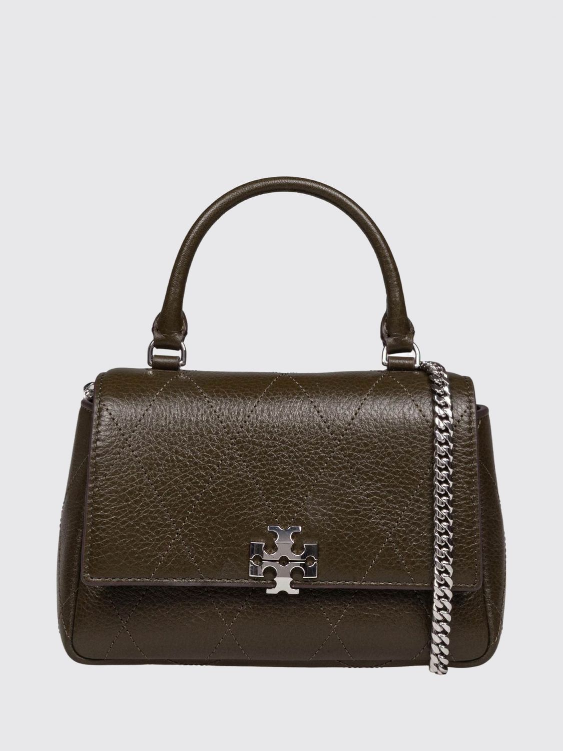 TORY BURCH Mini-Tasche Charlie aus Matelassé-Leder mit Kettenriemen