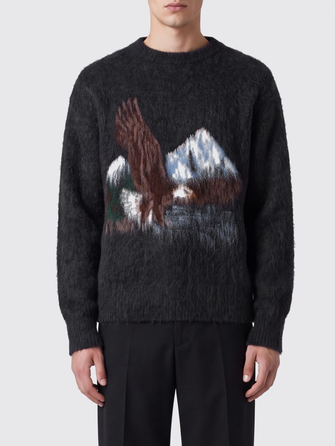 MAISON MARGIELA Fauna-Print Wool and Alpaca Blend Crewneck Jumper
