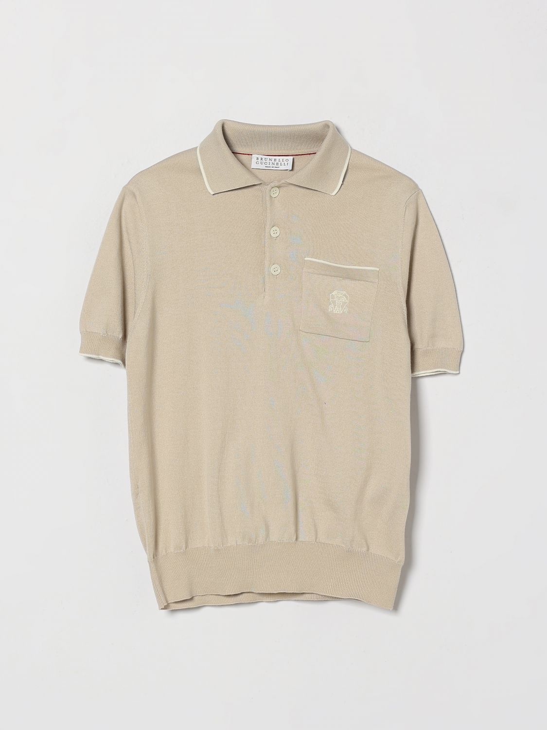 BRUNELLO CUCINELLI Polo Shirt Kids color Beige