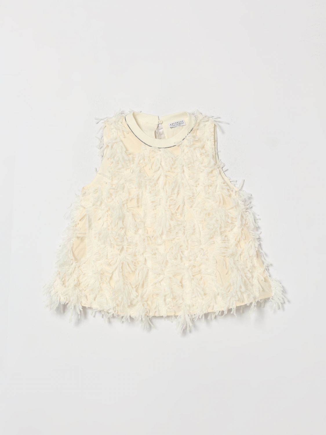 BRUNELLO CUCINELLI Top Kids color White
