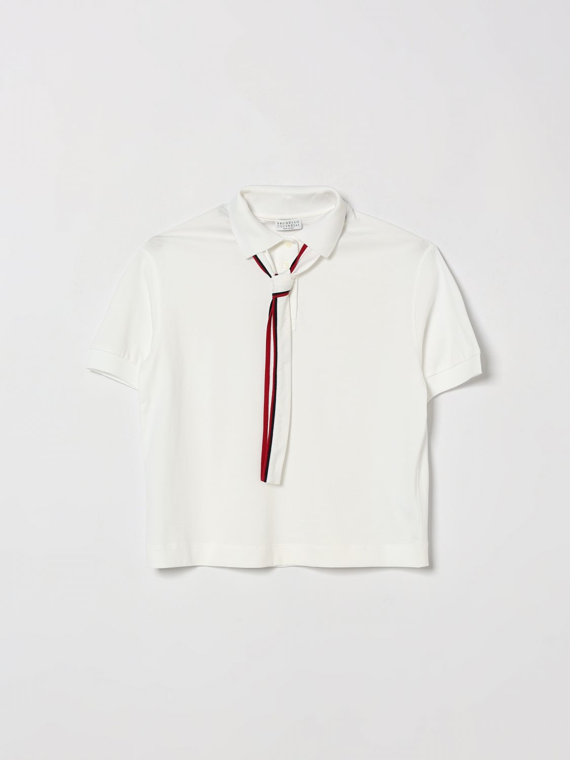 BRUNELLO CUCINELLI Polo Shirt Kids color White