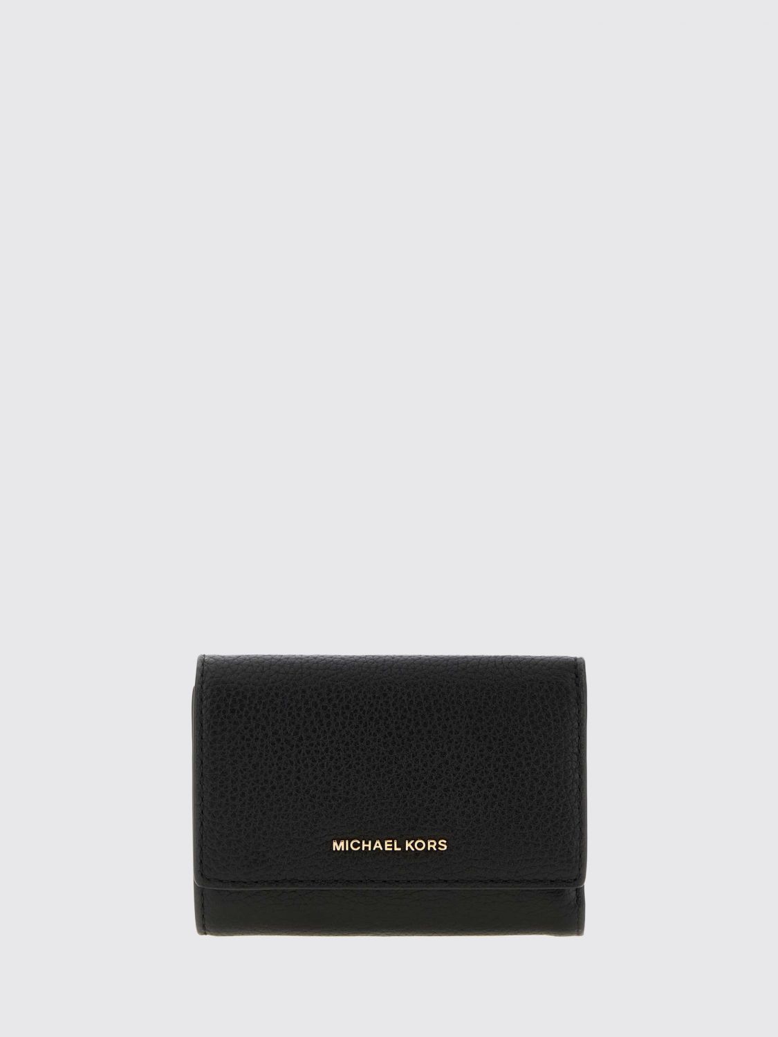 Michael Kors Portafoglio tri-fold Bryant in pelle con logo metallico e bottone