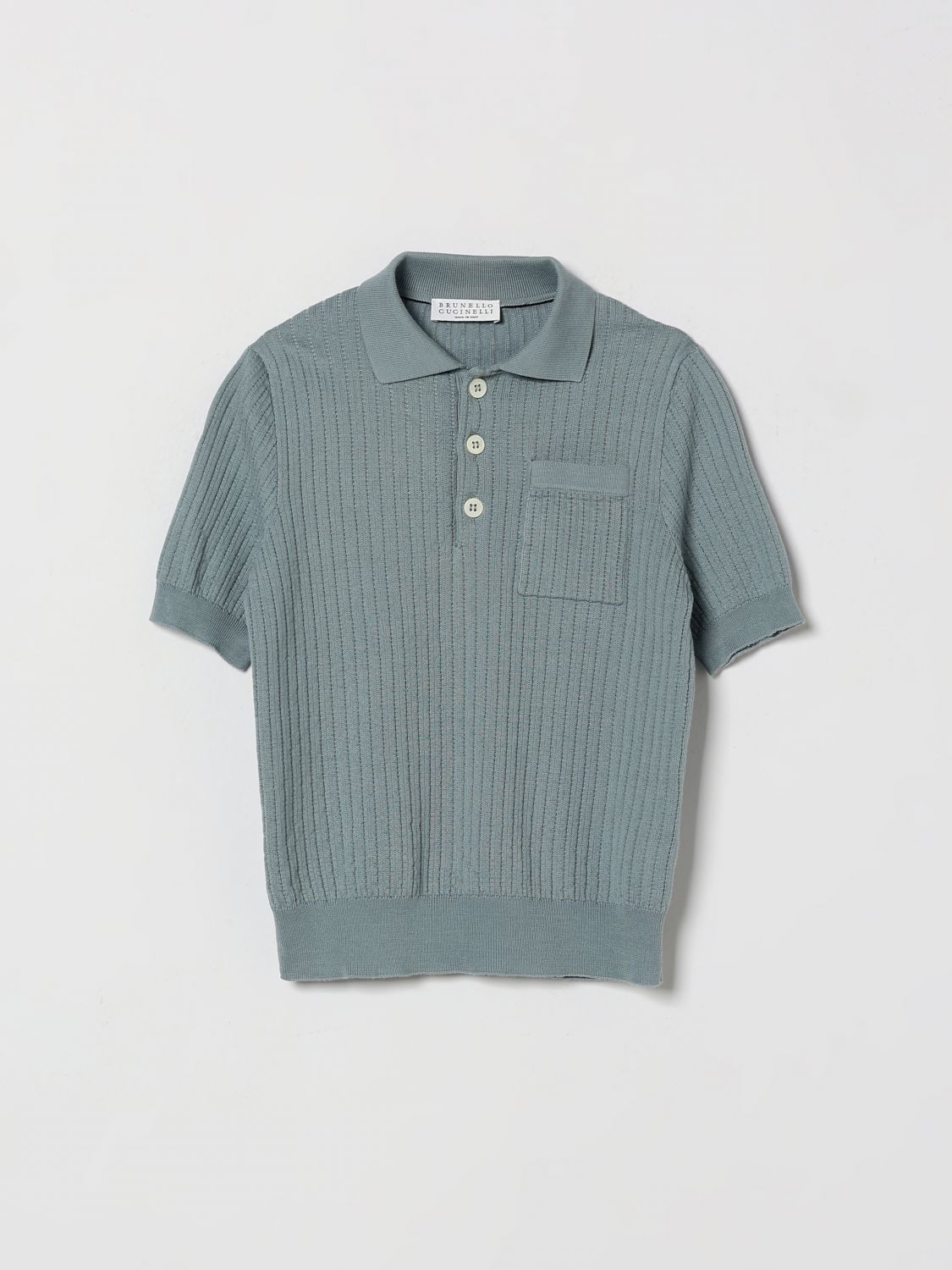 BRUNELLO CUCINELLI Polo Shirt Kids color Sky