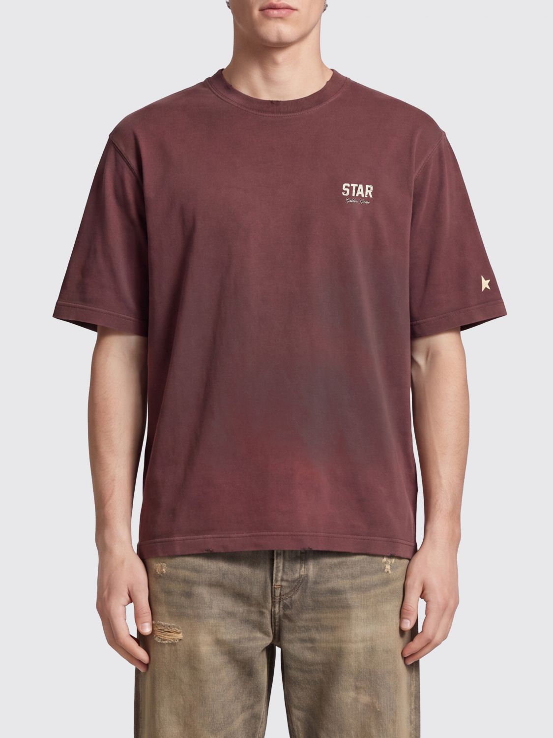 GOLDEN GOOSE T-Shirt Men color Wine