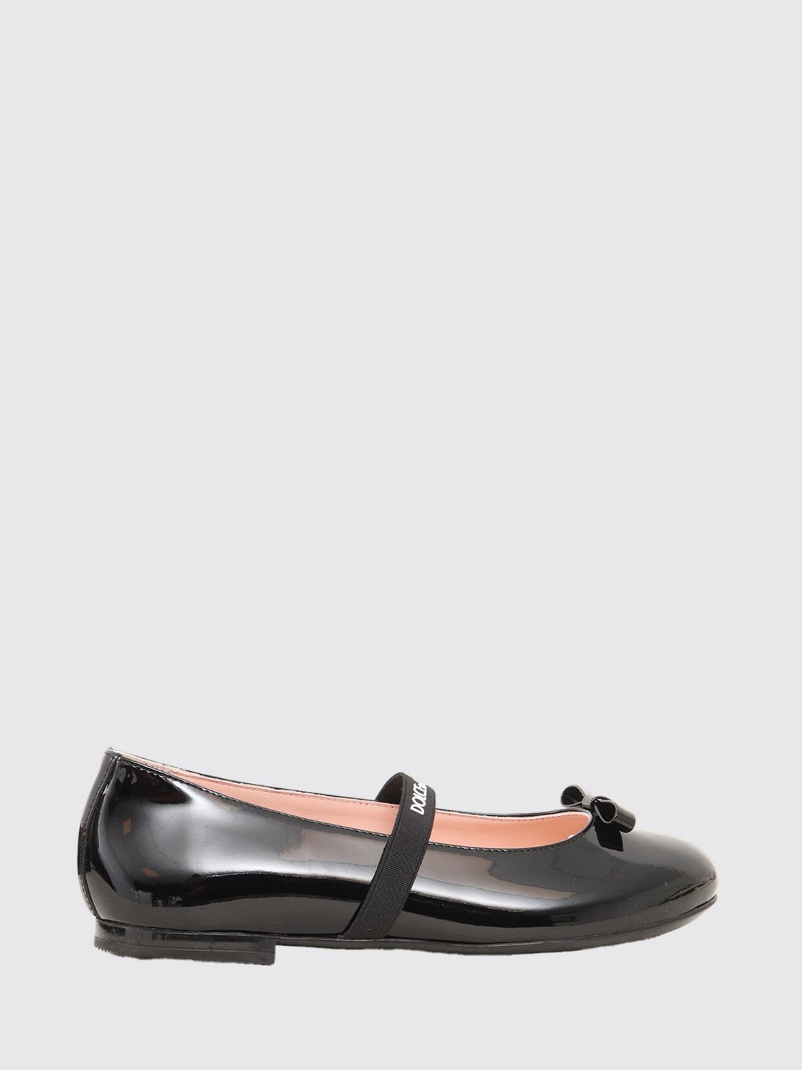 DOLCE & GABBANA Mary Janes aus Lackleder für Mädchen mit Schleife