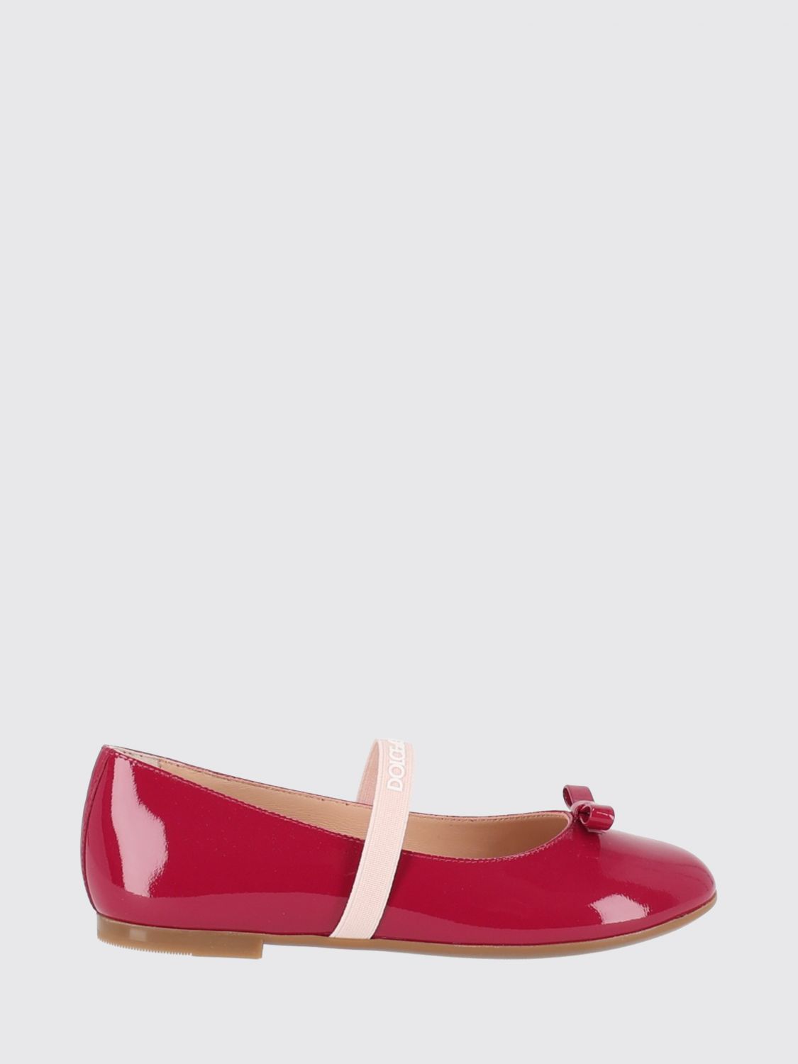 DOLCE & GABBANA Mary Jane da bambina in pelle verniciata con fiocco