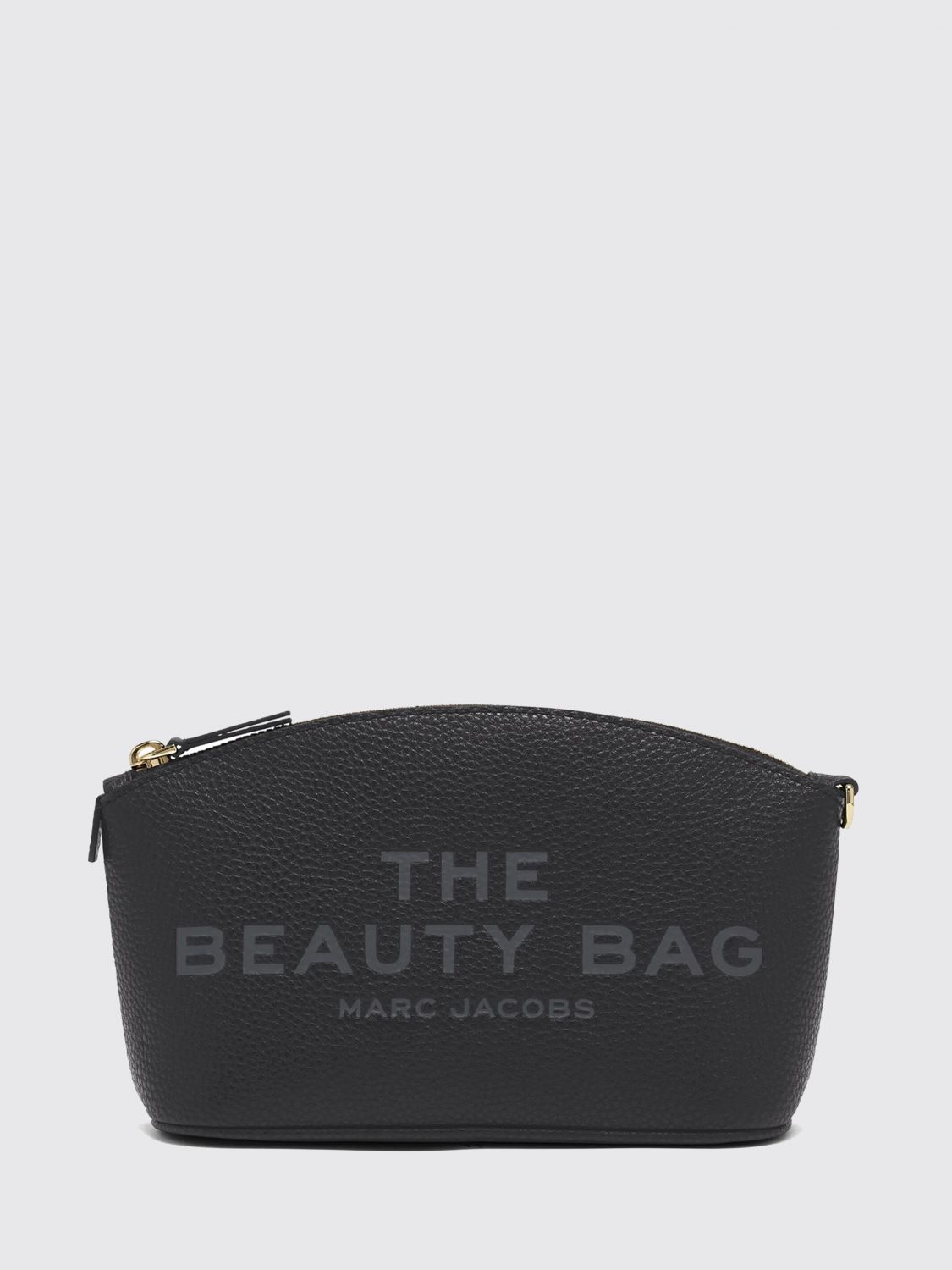 MARC JACOBS The Beauty Bag Leather Beauty Case with Zip Closure and Logo