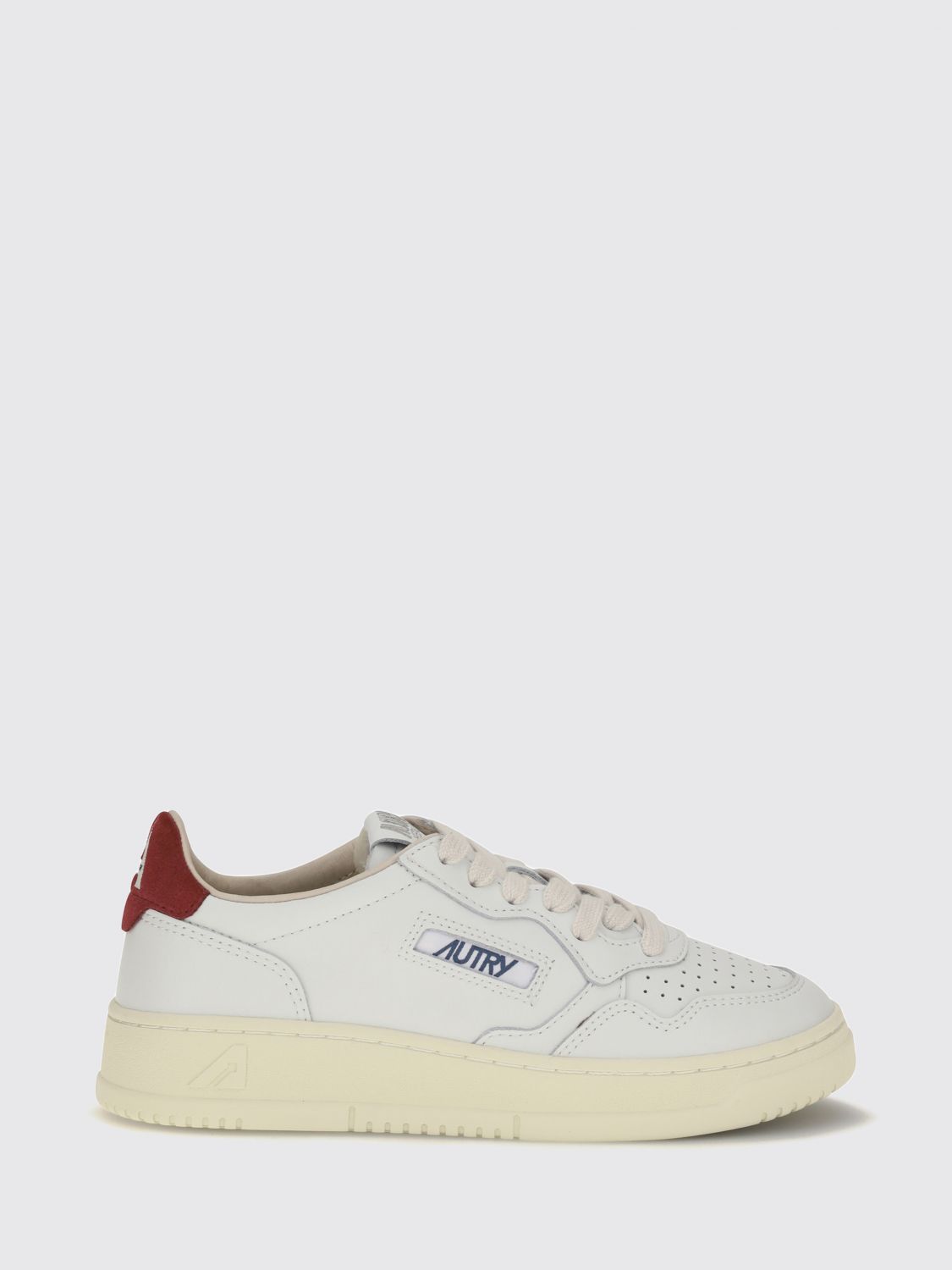 Autry Medalist Low Sneakers in Calf Leather with Perforated Toe