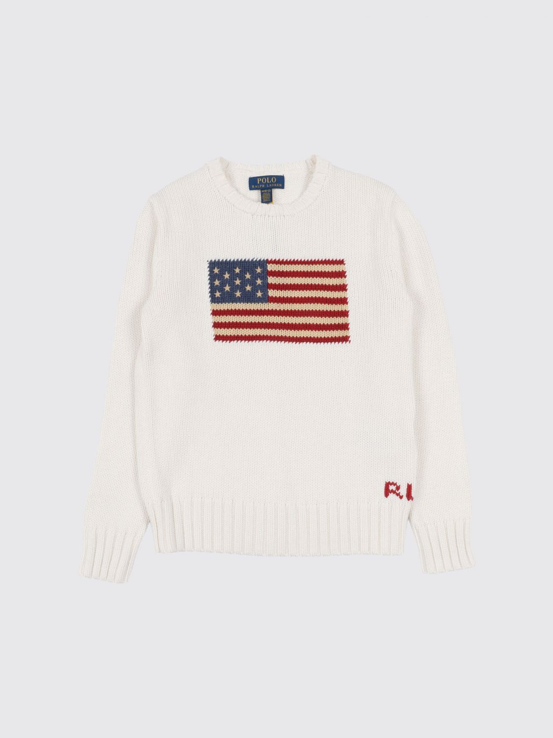 POLO RALPH LAUREN Jungen-Pullover aus Baumwolle mit Flaggen-Grafikprint