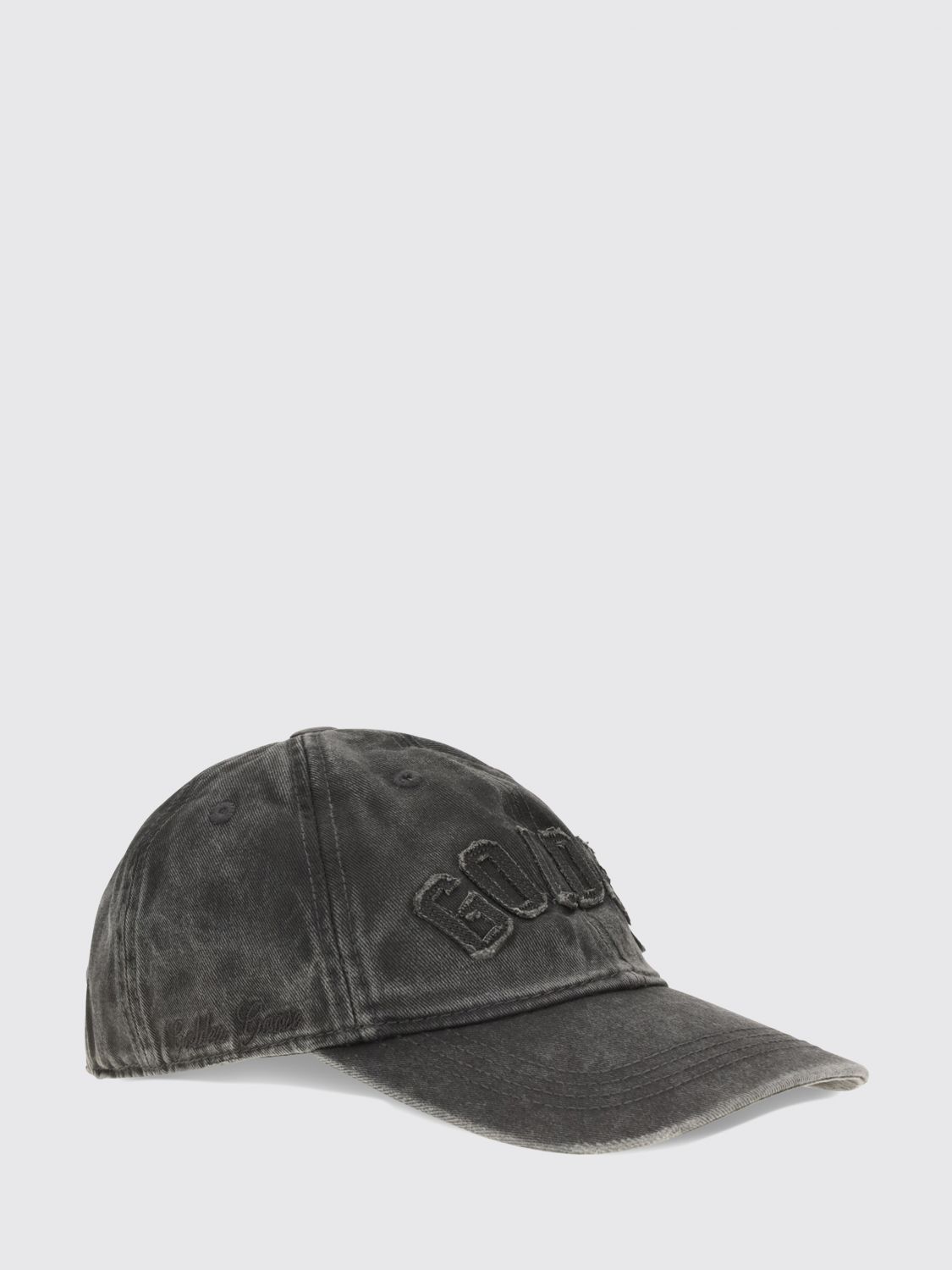 GOLDEN GOOSE Stone Washed Denim Baseball Cap with Tone-on-Tone Logo