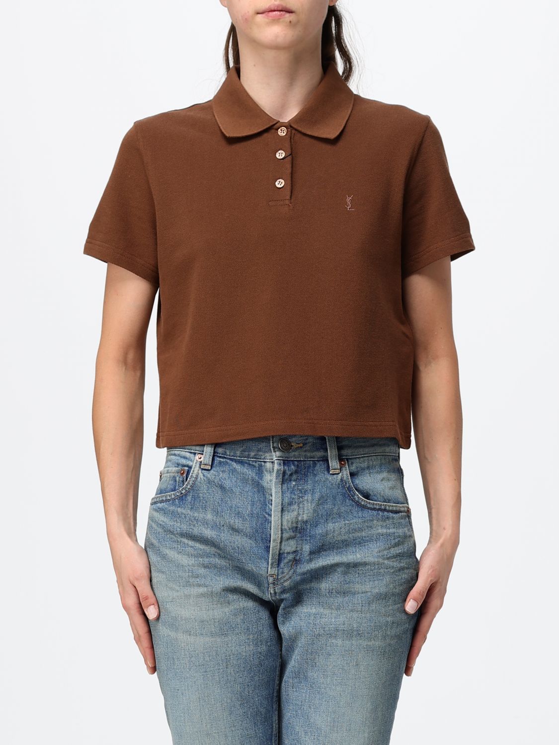 SAINT LAURENT Polo Donna colore Marrone