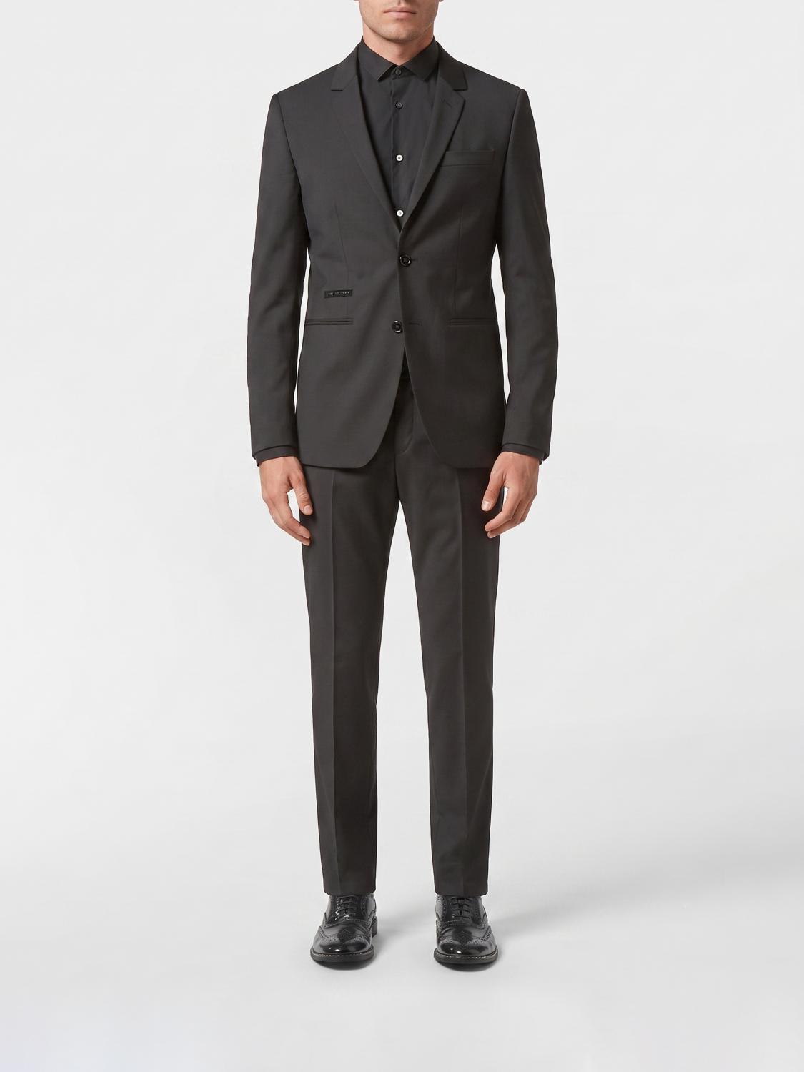 PHILIPP PLEIN Slim Fit Single-Breasted Wool Blend Suit
