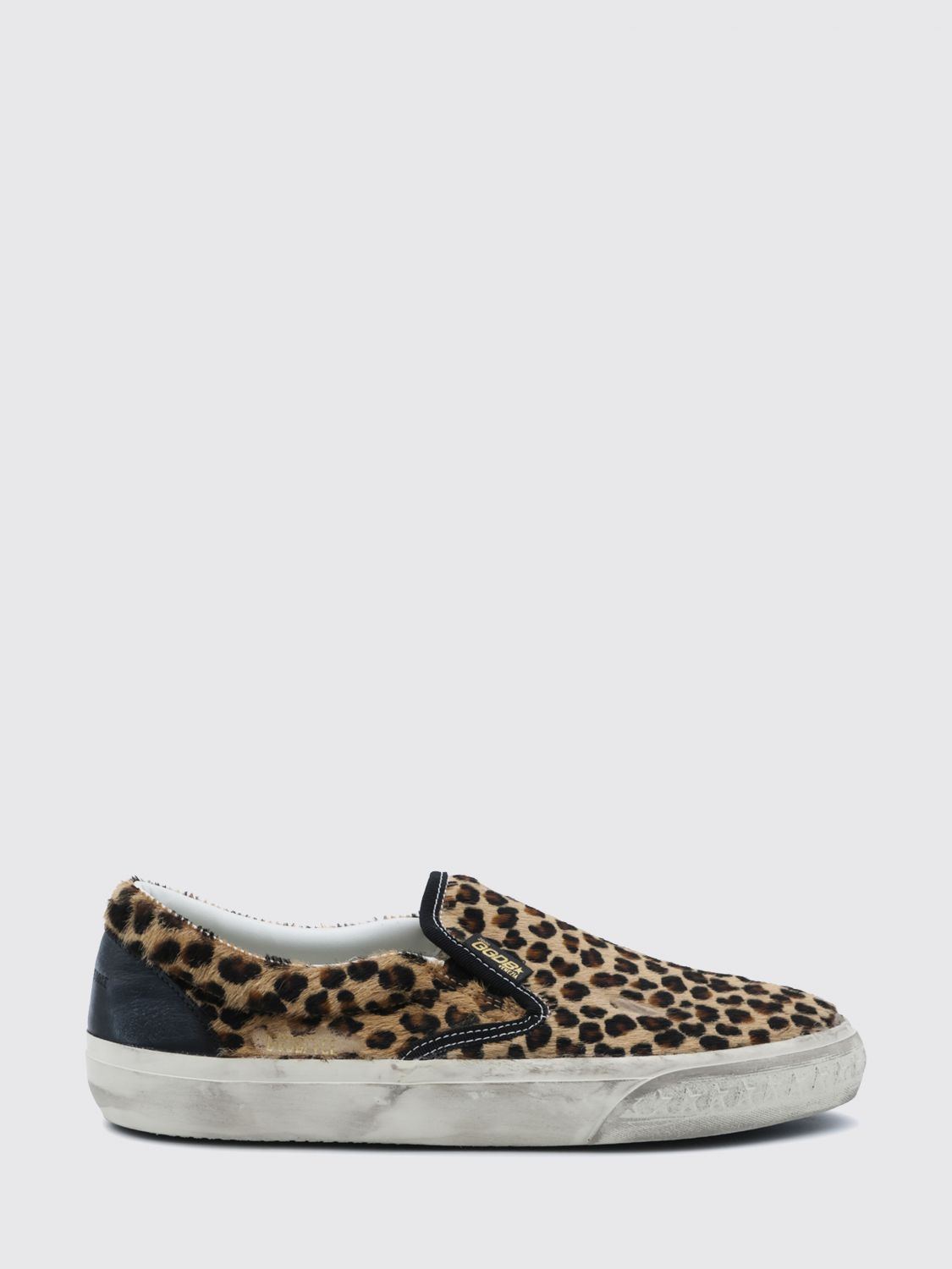 Golden Goose VCE Penstar Animal Print Pony Hair Slip-On Sneakers