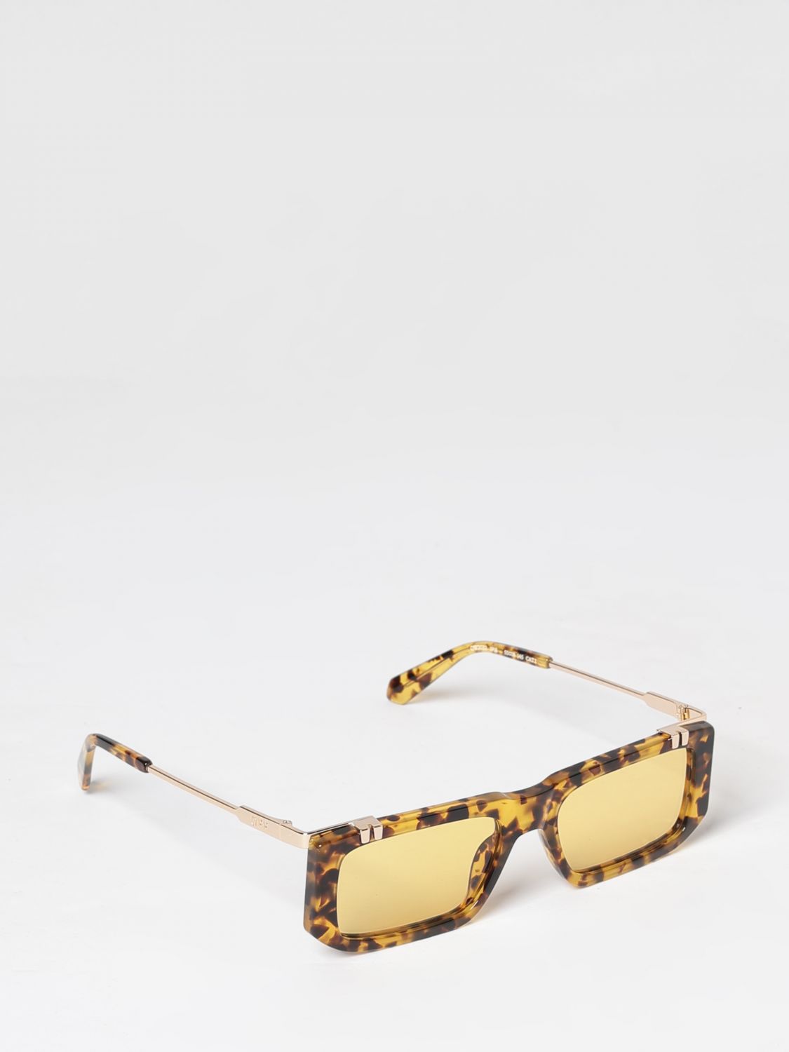 Off-White Occhiali da sole rettangolari in acetato e metallo con lenti scure