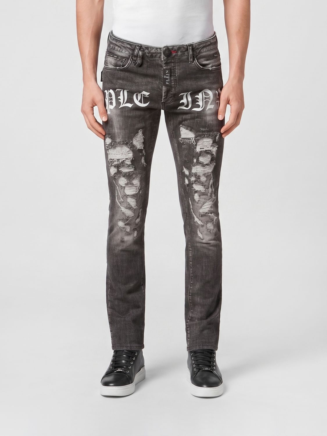 PHILIPP PLEIN Jeans Men color Grey