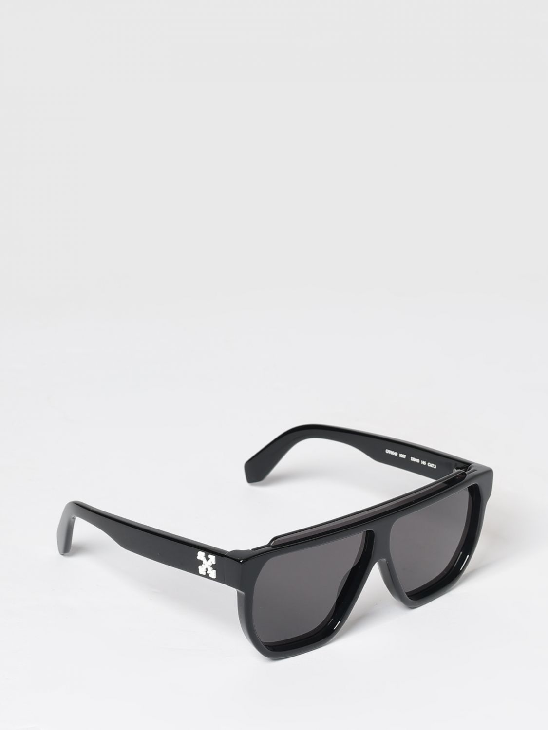 Off-White Occhiali da sole aviatore in acetato con forma stondata e logo Arrow