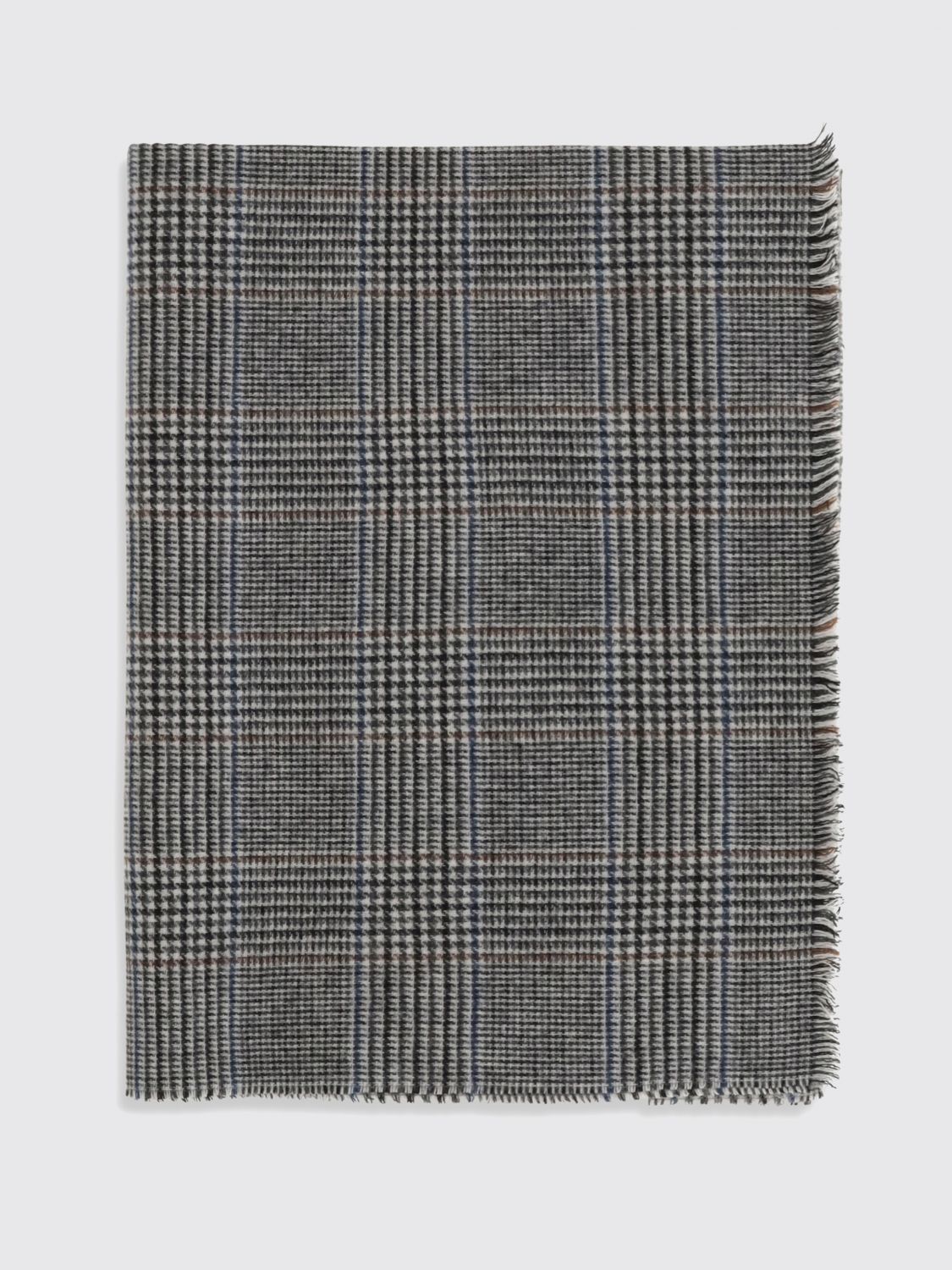 BRUNELLO CUCINELLI Sciarpa in puro cashmere con motivo Principe di Galles