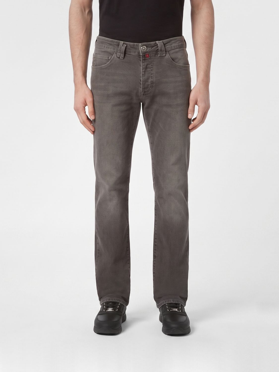 BILLIONAIRE Skinny-Fit-Jeans aus Baumwolldenim mit gesticktem Logo hinten