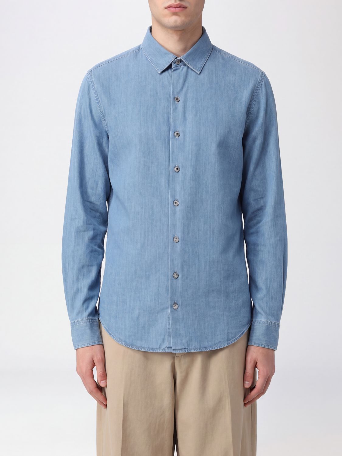 GIORGIO ARMANI Shirt Men color Blue