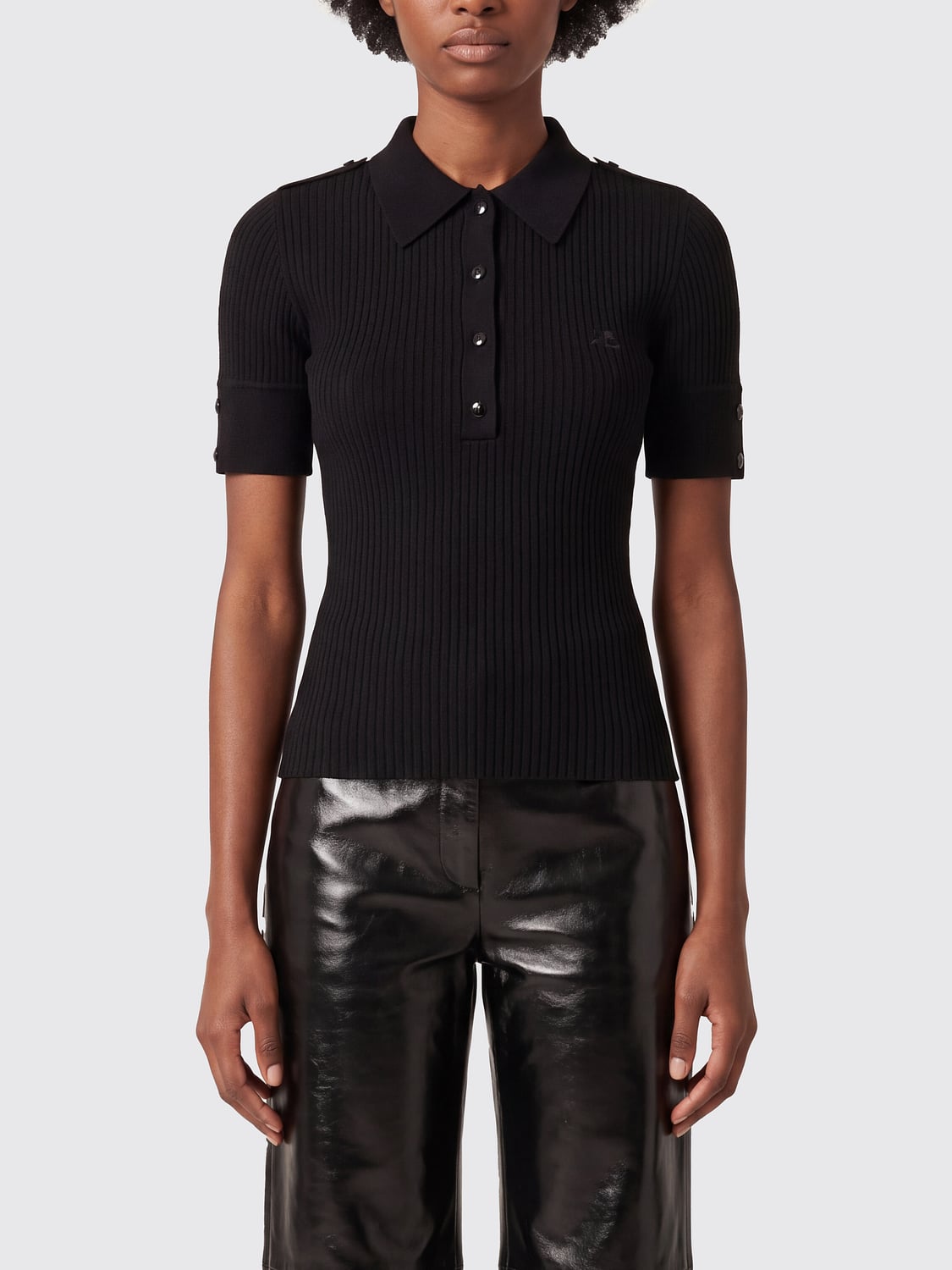 COURRÈGES Polo Shirt Woman color Black