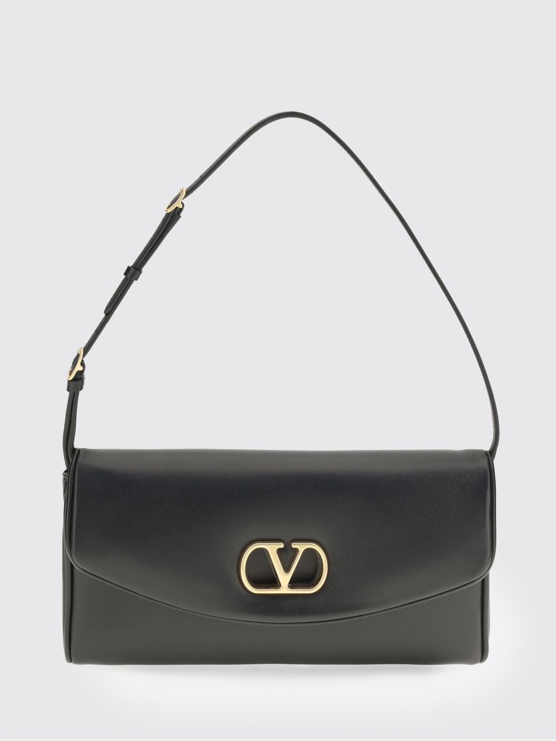 VALENTINO GARAVANI DeVain Nappa Leather Shoulder Bag with VLogo Signature