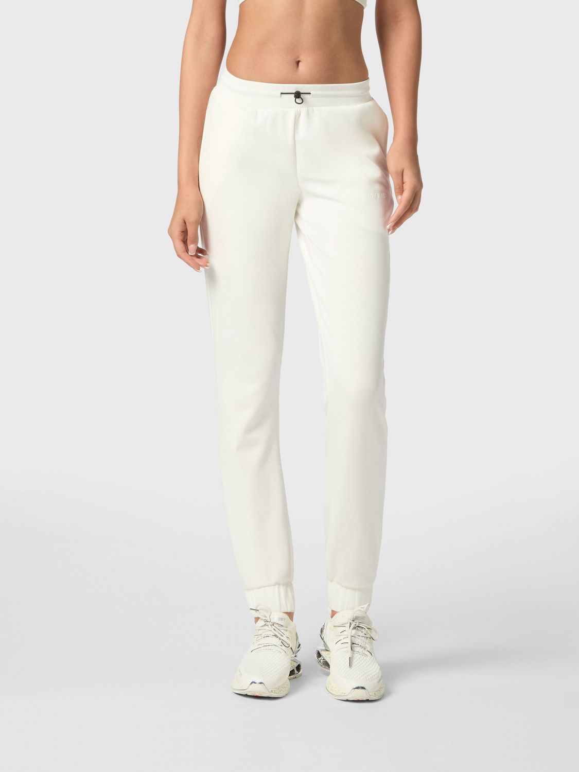 Plein Sport Pantaloni jogger in jersey con coulisse e logo a contrasto