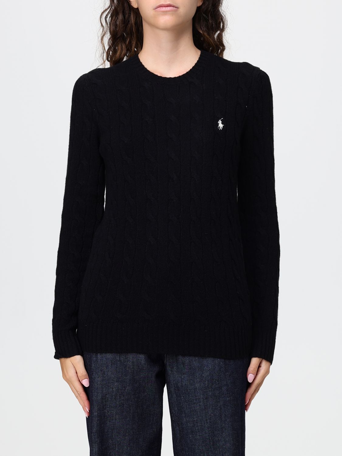 POLO RALPH LAUREN Slim Fit Rundhalspullover aus Wolle und Kaschmir mit Pony-Logo