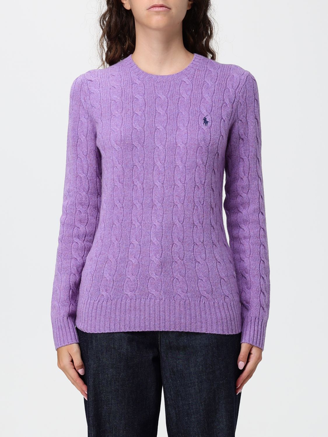 POLO RALPH LAUREN Slim Fit Crewneck Jumper in Wool and Cashmere with Pony Logo