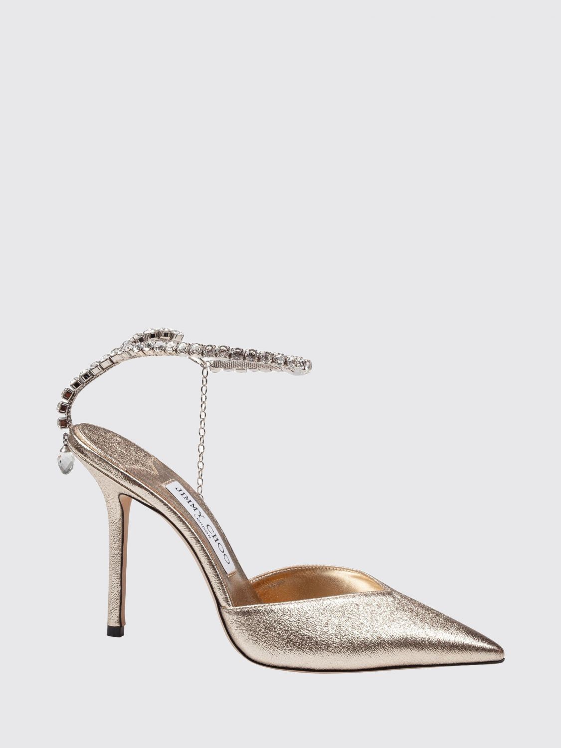 Jimmy Choo Pump Woman Color Platinum In Gold