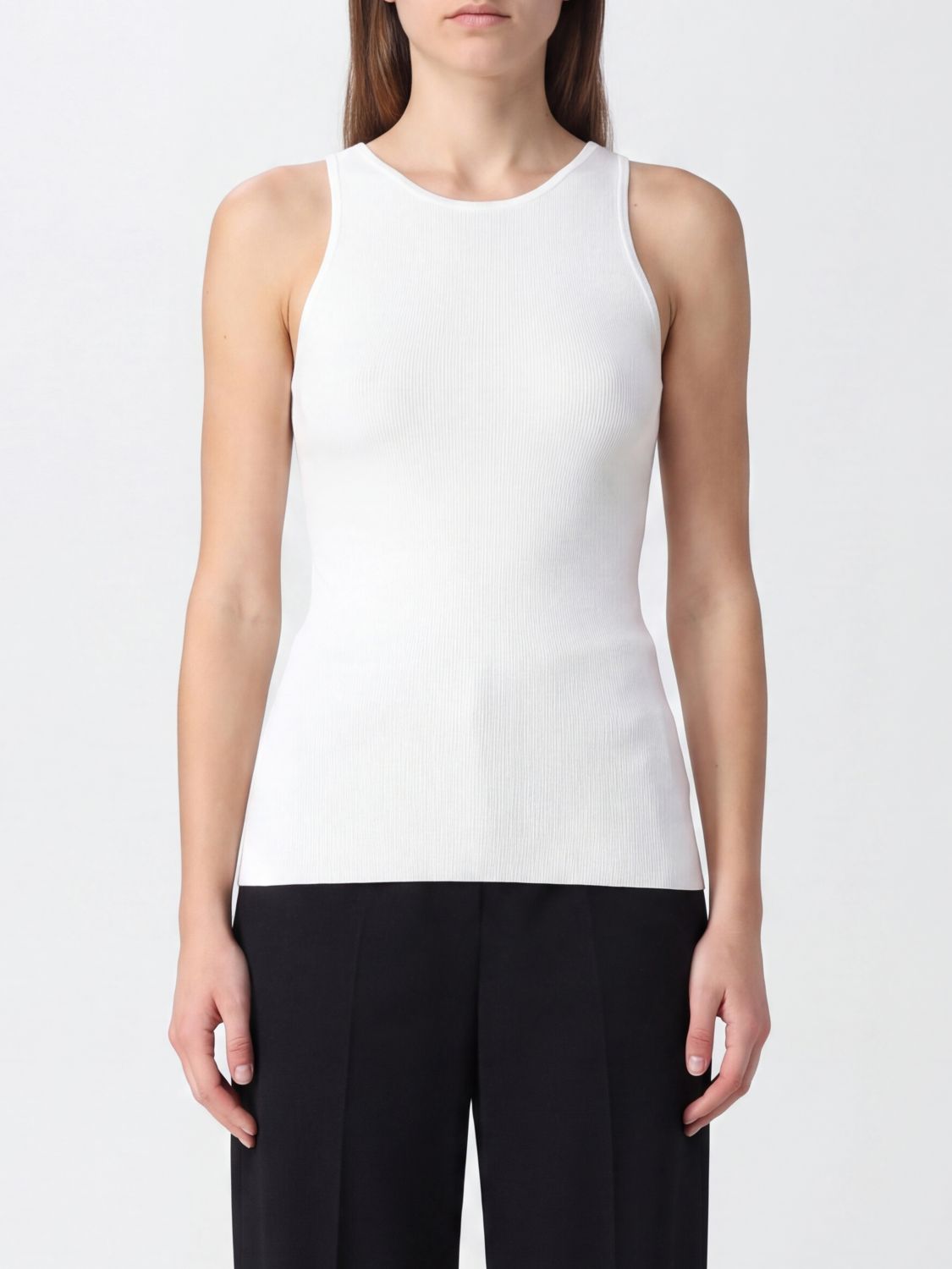 TOTEME Slim Fit geripptes Off-Shoulder-Top aus recyceltem Jersey