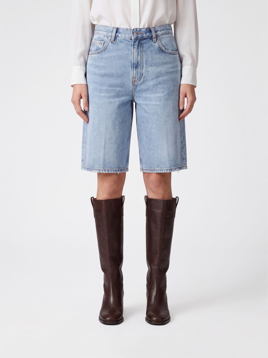 TOTEME Shorts Woman color Blue