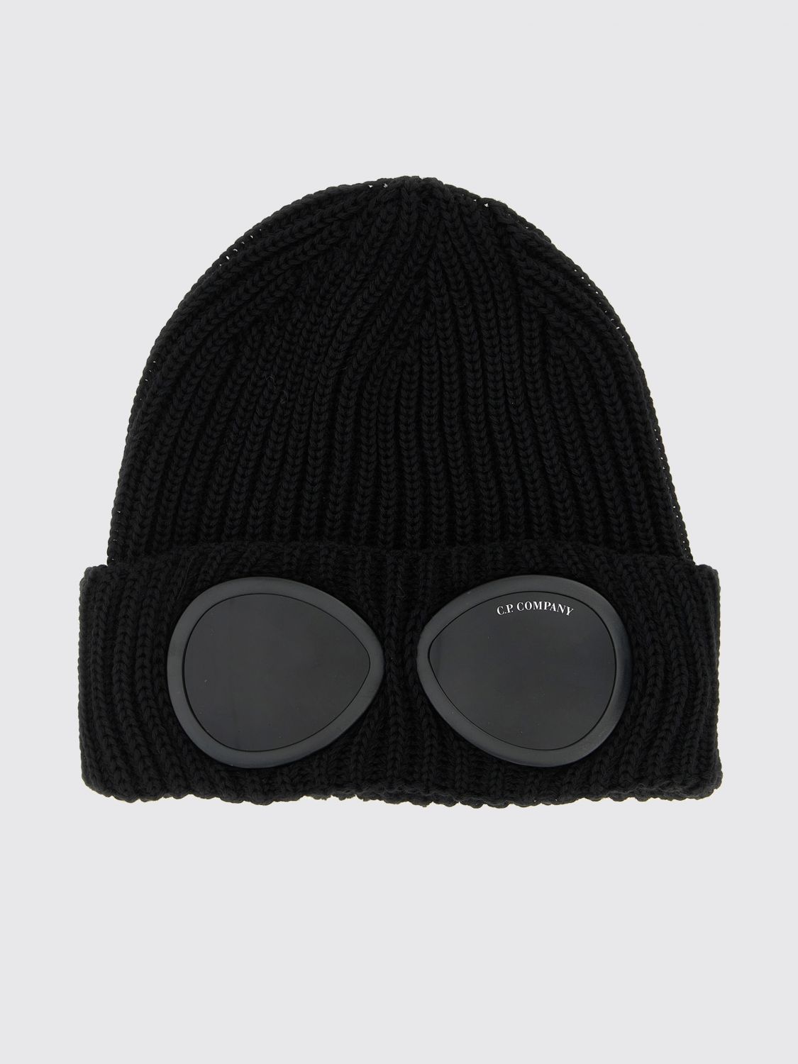 C.p. Company C. P. COMPANY Ribbed Wool Beanie with Iconic Goggles on the Cuff