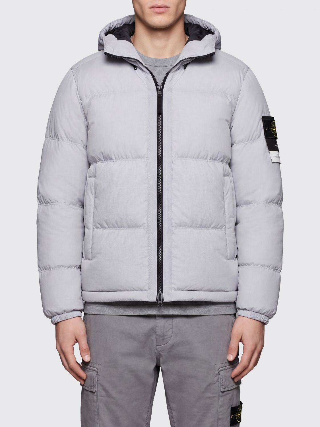 STONE ISLAND Padded Ripstop Nylon Down Jacket with Removable Hood