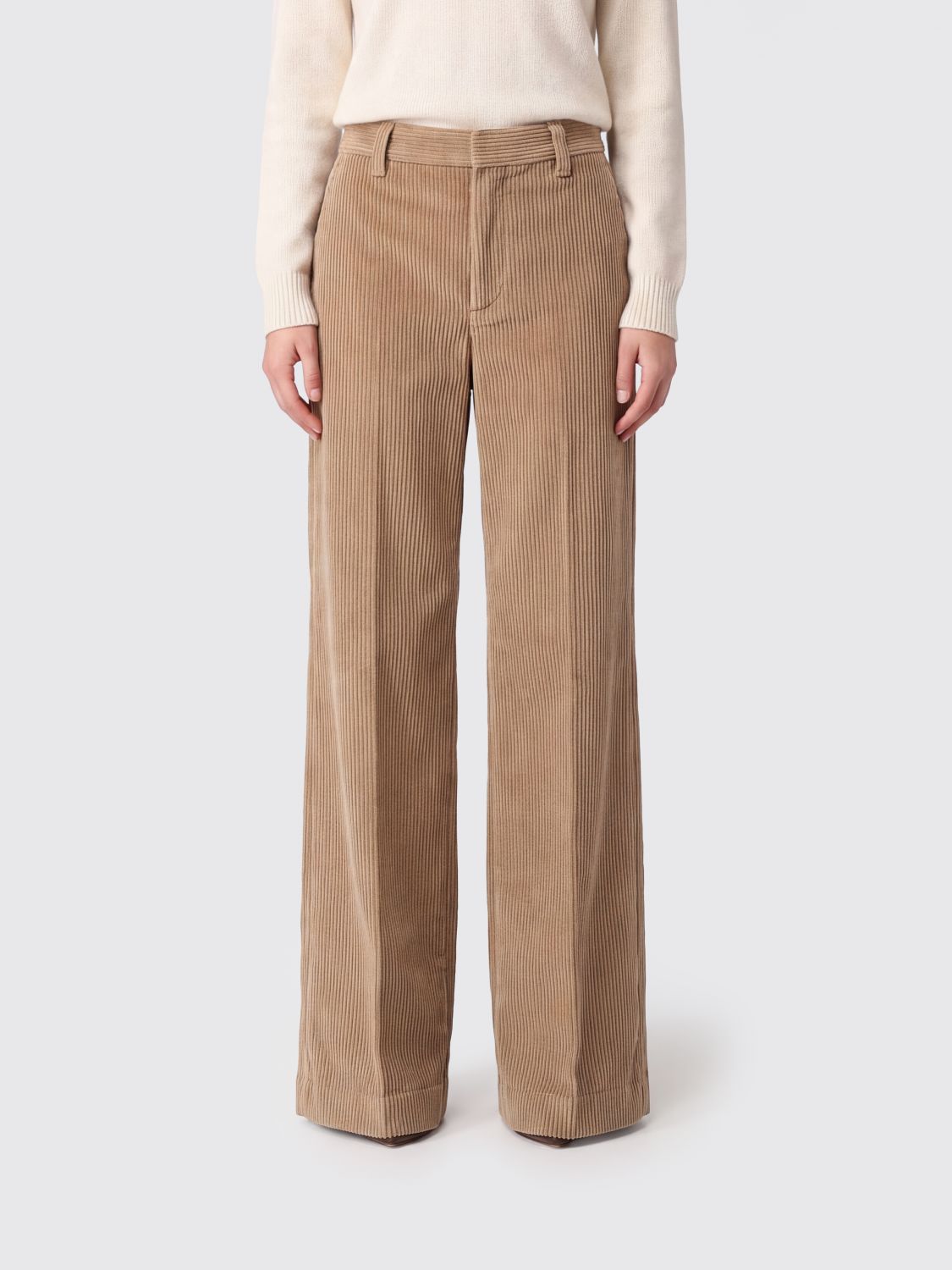 BRUNELLO CUCINELLI High-Waisted Wide-Leg Trousers in Corduroy Velvet