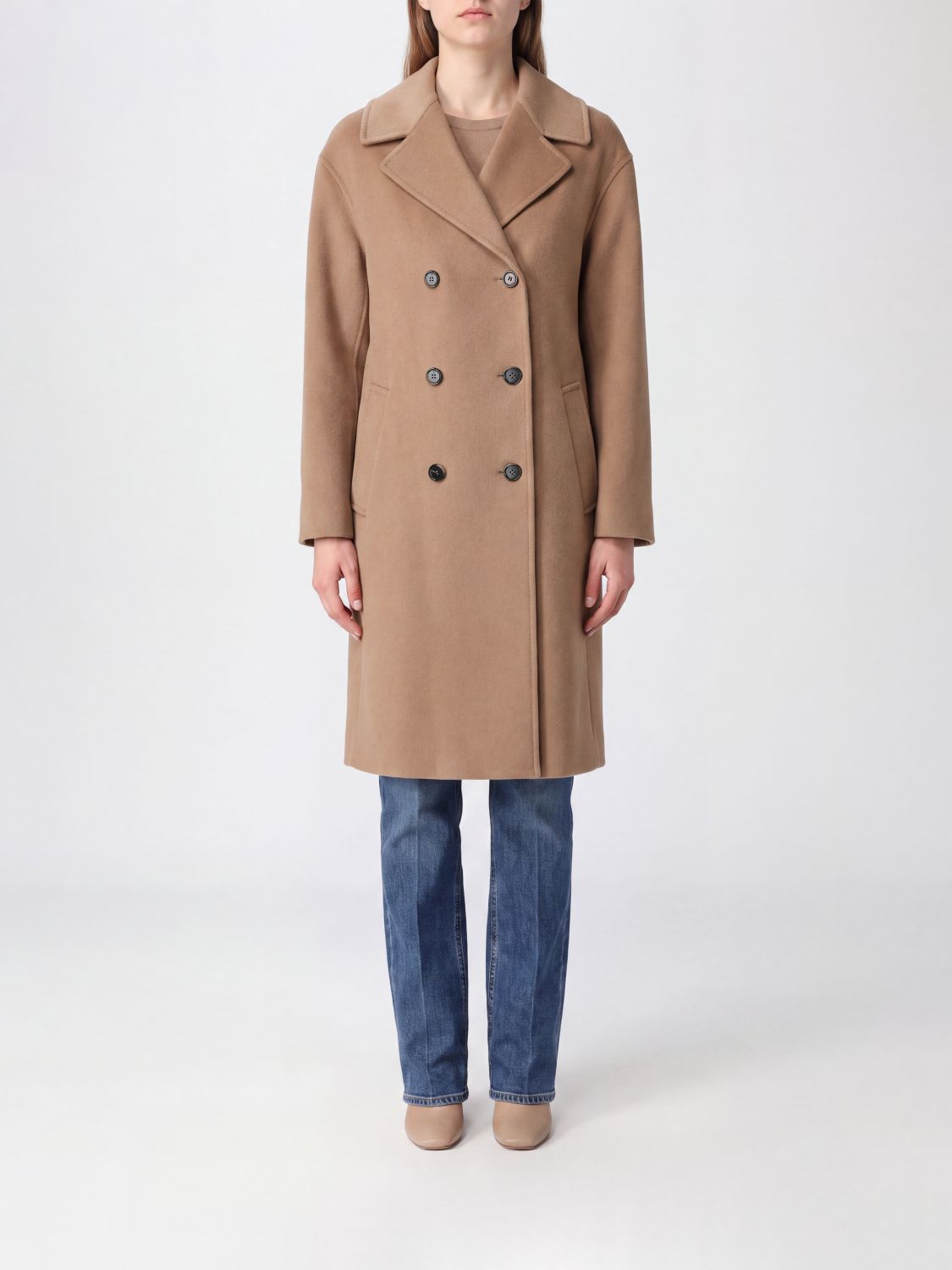 'S MAX MARA Coat Woman color Camel