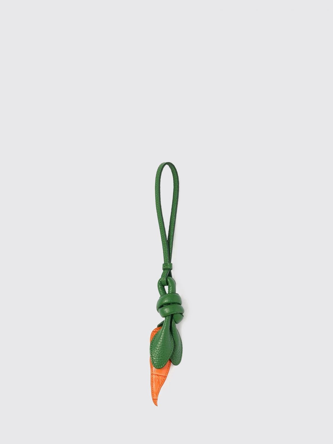 JACQUEMUS Karottenförmiger Schlüsselanhänger aus Leder