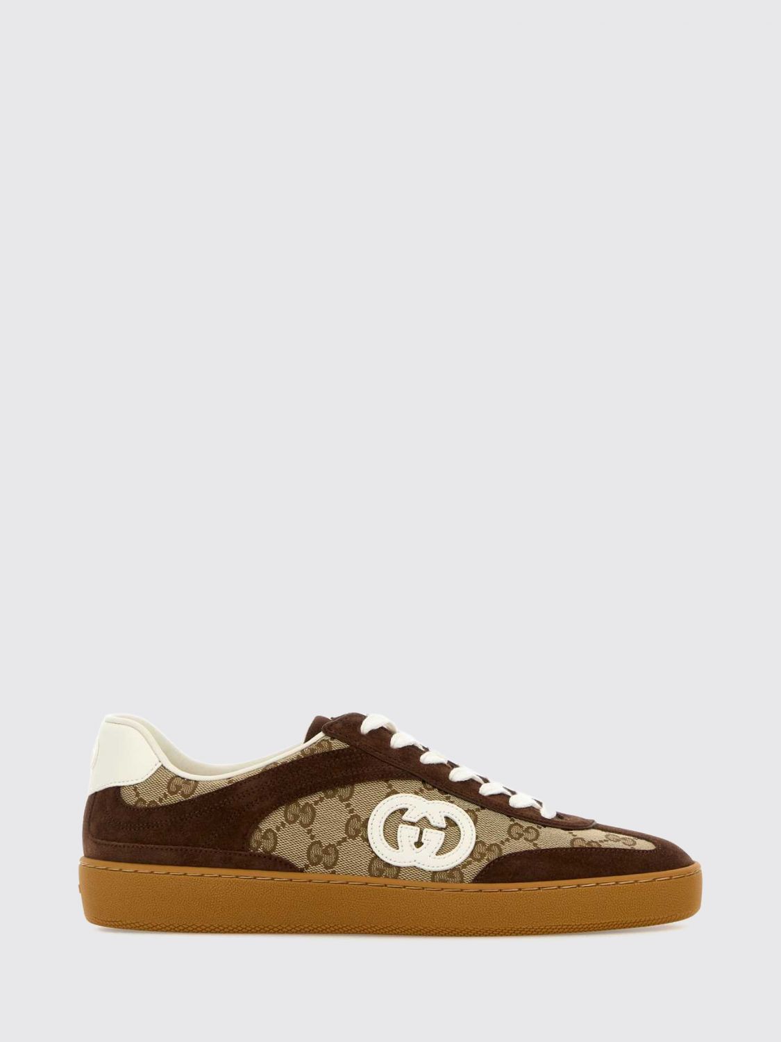 GUCCI G75 Sneakers aus Jacquard-Stoff mit GG-Monogramm und Veloursleder