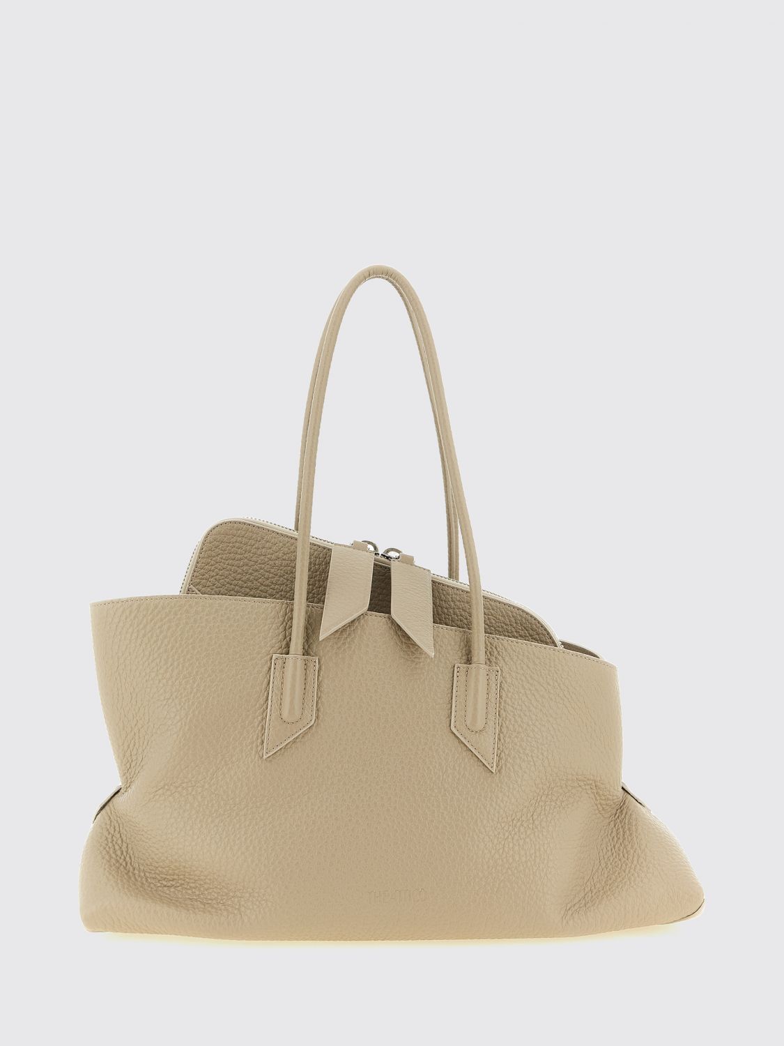 THE ATTICO La Passeggiata Shoulder Bag in Grained Calfskin Leather