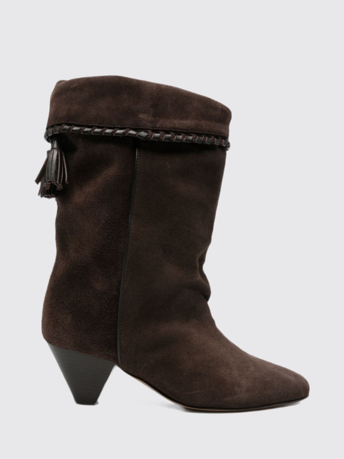 ISABEL MARANT Dalby Stiefel aus Veloursleder mit Kegelabsatz