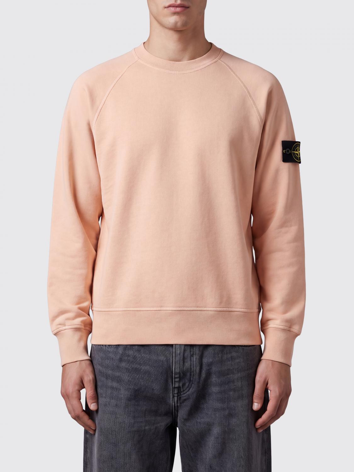 STONE ISLAND Felpa girocollo in cotone con logo Compass