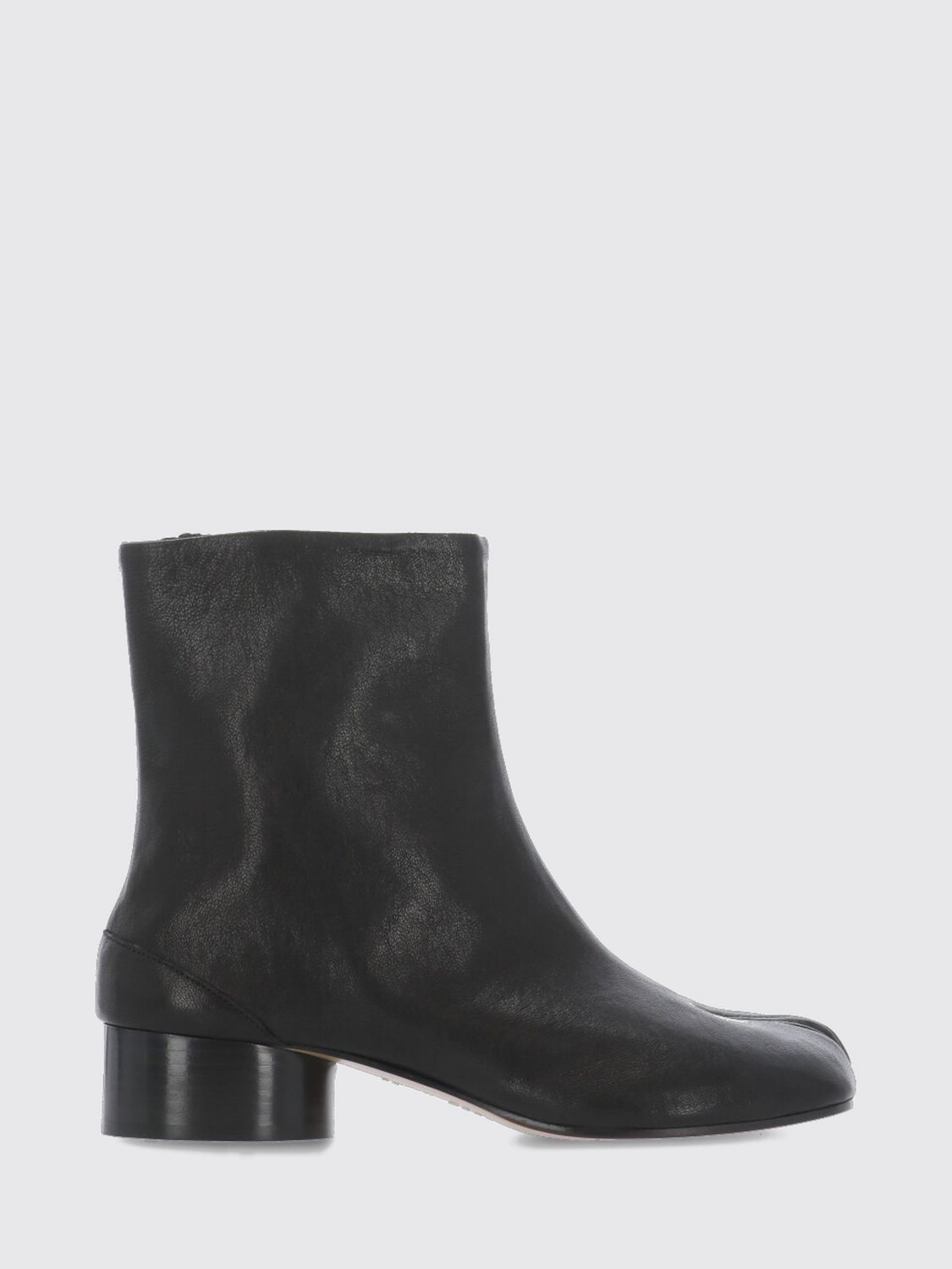 MAISON MARGIELA Tabi-Stiefeletten von aus Schafsleder mit geteilter Spitze und zylindrischem Absatz