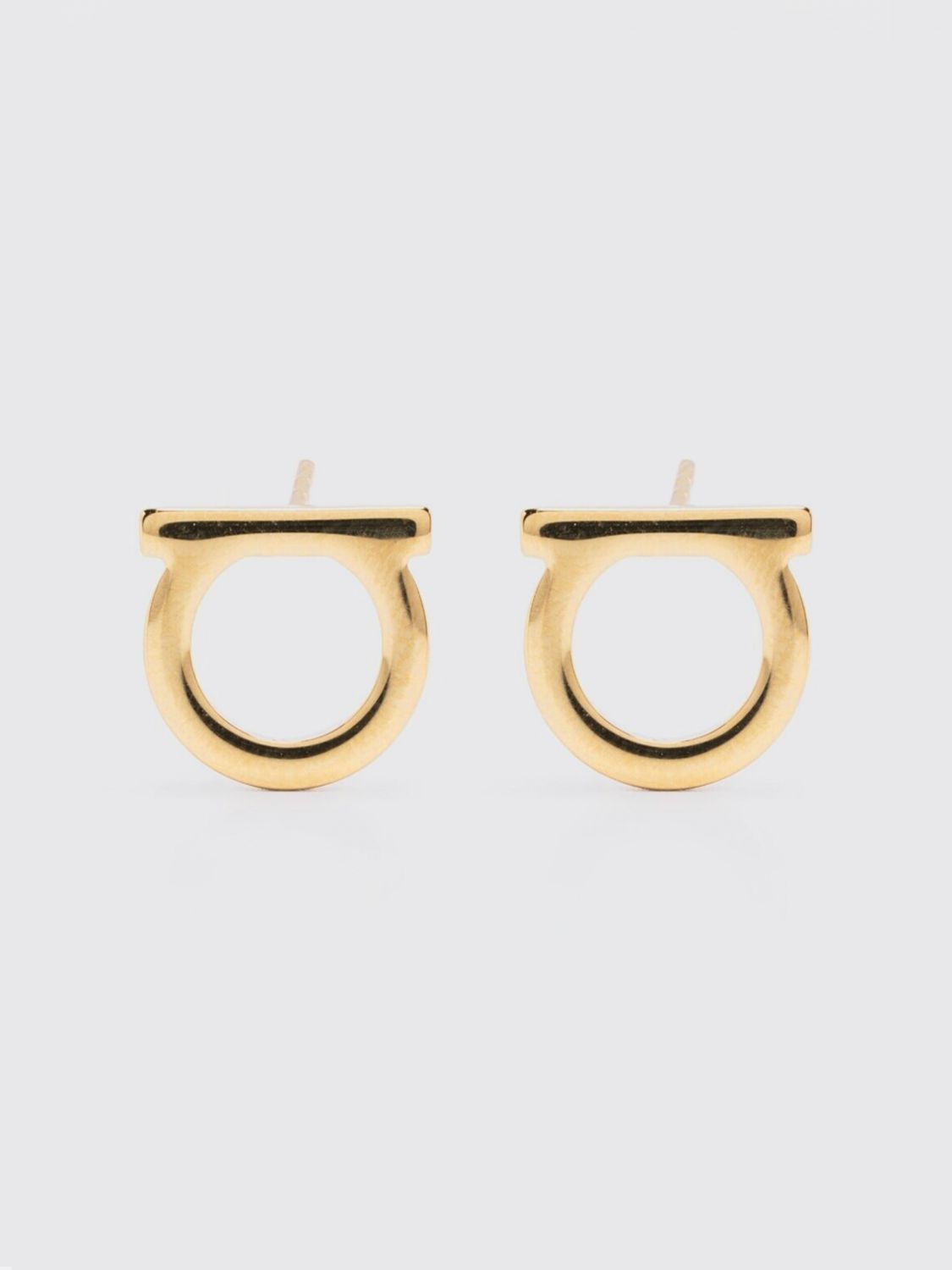 FERRAGAMO Ohrringe aus goldfarbenem Messing mit Logo-Detail